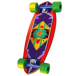 Retro Longboard Png 06272024 PNG Image