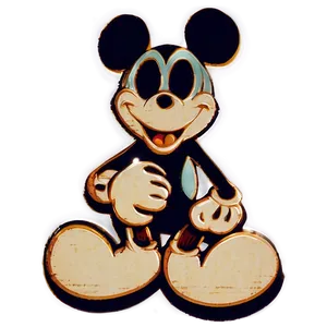 Retro Mickey Mouse Silhouette Png 06202024 PNG Image