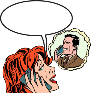 And Art Photography Men Illustration Royalty-free Women - Calling Phone Pop Art, HD Png Download PNG image with transparent background