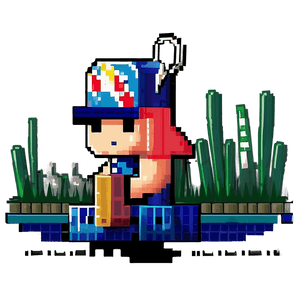 Retro Pixel Game Character PNG 06112024 PNG image with transparent background