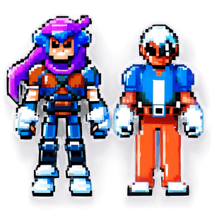 Retro Pixel Game Character PNG xub84 PNG image with transparent background