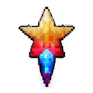 Retro Pixel Star Png Ngi PNG Image