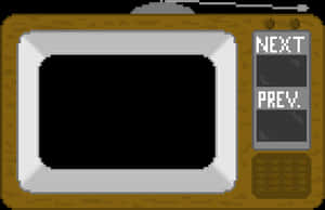 Retro Pixel T V Display PNG image with transparent background