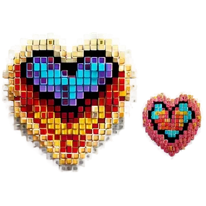 Retro Pixelated Heart Png Ewg25 PNG Image