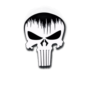 Retro Punisher Skull Logo PNG 62 PNG with transparent background