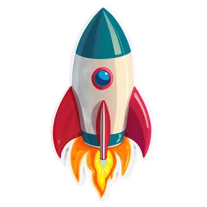 Retro Rocket Clipart Png 2 PNG Image