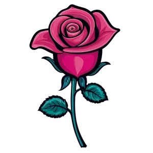 Retro Rose Artwork Png Htv78 PNG Image