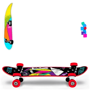 Retro Skateboard Deck Graphic Png 25 PNG Image