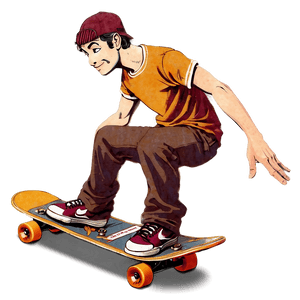 Retro Skateboarding PNG jcd4 PNG
