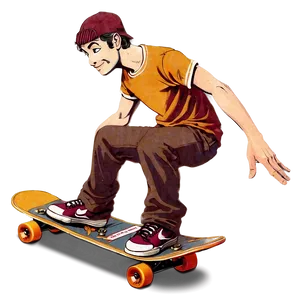 Retro Skateboarding Png Jcd4 PNG Image