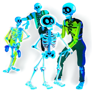 Retro Skeleton Dance Moves Png 06282024 PNG Image