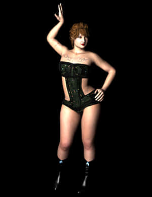 Retro_ Style_ Female_ Warrior_ Pose PNG image with transparent background