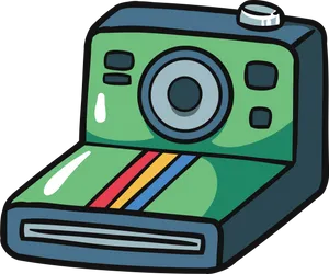 Retro Style Instant Camera Vector PNG Image