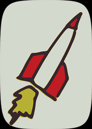 Retro Style Rocket Illustration PNG with transparent background