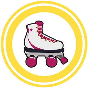 Retro Style Roller Skate Illustration PNG Image