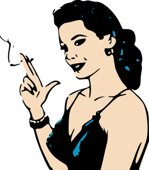 Cigarette, Female, Ideas, Retro, Smoking, Woman - Woman Smoking Cigarette Png, Transparent Png PNG image with transparent background
