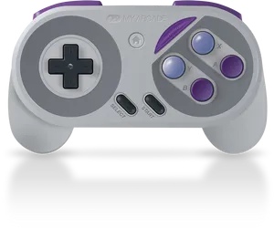 Retro Style Wireless Game Controller PNG Image