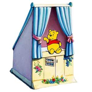 Retro-styled Classic Pooh Png Suo PNG Image