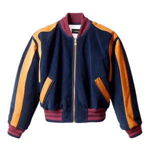 Retro Suede Bomber Jacket Png 17 PNG Image