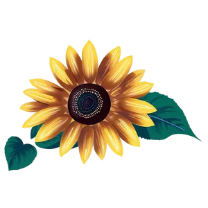 Retro Sunflower Picture Png 06292024 PNG Image