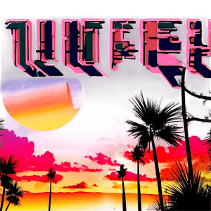 Retro Sunset Graphic PNG 27 PNG image with transparent background