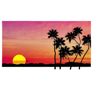 Retro Sunset Scenery Png 06252024 PNG Image