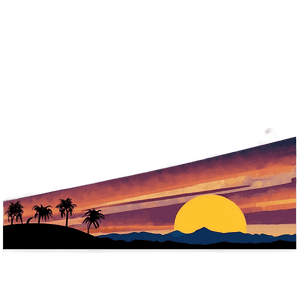 Retro Sunset Scenery PNG jgj PNG with transparent background