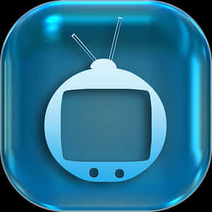Retro T V Icon PNG image with transparent background