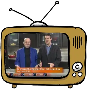 Retro_ T V_ Magic_ Show_ Interview PNG Image