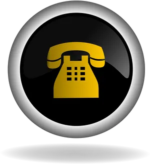 Retro Telephone Icon PNG Image