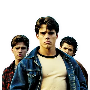 Retro The Outsiders Poster Png Acr60 PNG Image