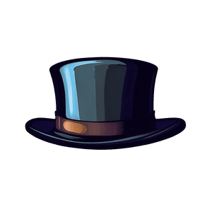 Retro Top Hat Illustration PNG edn55 PNG
