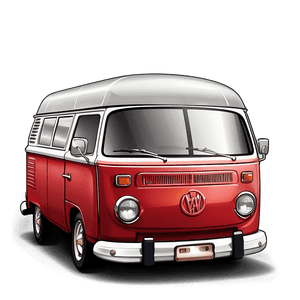 Retro Van Clipart PNG 06202024 PNG with transparent background