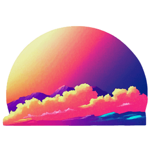 Retro Vaporwave Sunset PNG 34 PNG image with transparent background