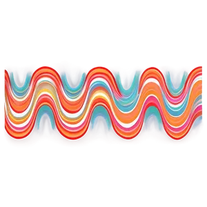 Retro Wavy Lines Illustration Png 06212024 PNG Image