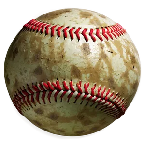 Retro Weathered Baseball Png Whw PNG Image