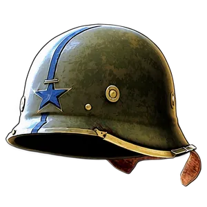 Retro Ww2 Helmet Art Png 06132024 PNG Image