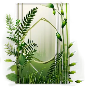 Reverse Card With Nature Elements Png 7 PNG Image