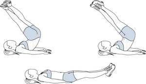 Reverse Crunch Exercise Demonstration PNG Image