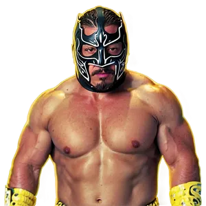 Rey_ Mysterio_ Luchador_ Portrait PNG Image