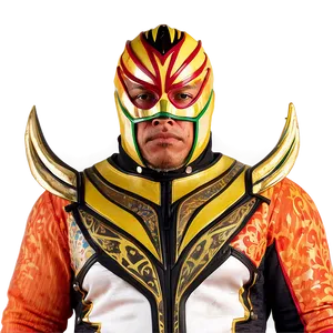 Rey_ Mysterio_ Luchador_ Portrait PNG Image