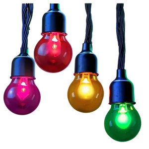 Rgb Christmas String Lights Png Yft74 PNG Image