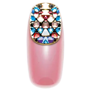 Rhinestone Single Acrylic Nail Png Vnf65 PNG Image