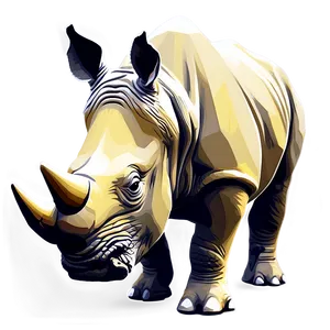 Rhino Digital Painting Png Qqe10 PNG Image