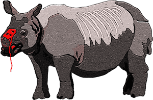 Rhino For Blog - Poaching Cartoon Rhino Horns, HD Png Download PNG image with transparent background