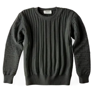 Ribbed Crewneck Sweater Png Gfc77 PNG Image