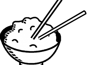 Rice Clipart Bowl Rice - Rice Clipart Black And White, HD Png Download PNG image with transparent background