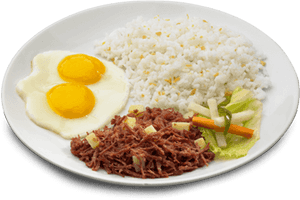 Corned Beef Plate - Corned Beef Breakfast With Rice And Egg, HD Png Download PNG image with transparent background
