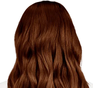 Rich Brown Wavy Hair Texture PNG Image