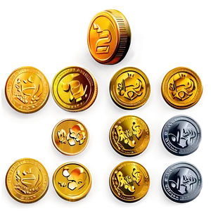 Rich Cartoon Coins Png Hnm39 PNG Image